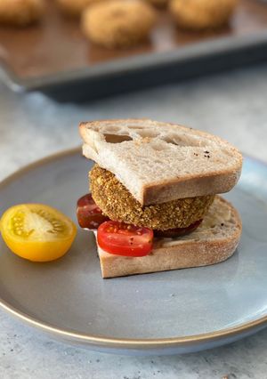 Foto di Burger di lenticchie al forno