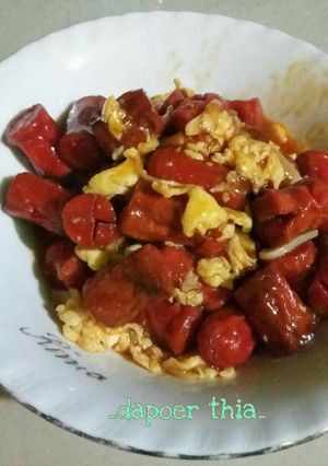 Foto resep Sosis asam manis telur orek