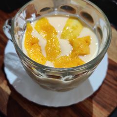 Mango Milk Shake with Vanilla Ice Cream A picture of Mango Milk Shake with Vanilla Ice Cream.