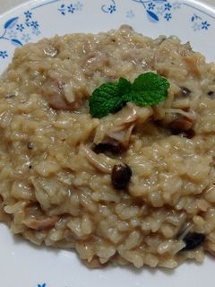 義大利雞肉野蕈燉飯 的食譜成品照片