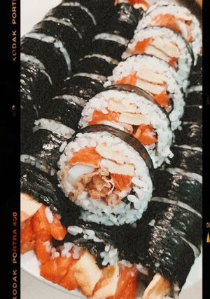 Foto resep Korean Gimbap w/ Salmon