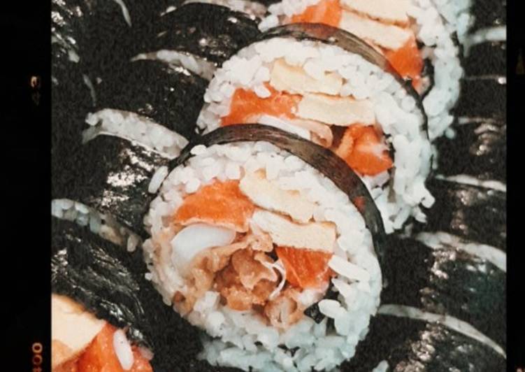 INI DIA! Resep Rahasia Korean Gimbap w/ Salmon