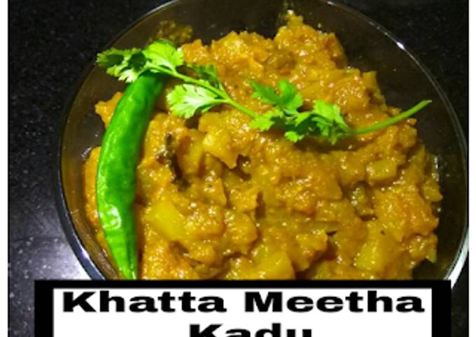 Sweet and Sour Pumpkin/Khatta Meeta Kaddu