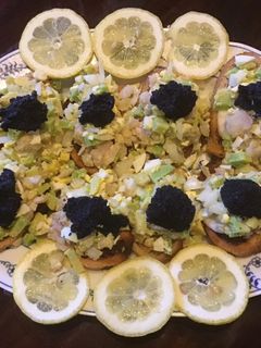 A picture of California Farm Trout Tartare Caviar.