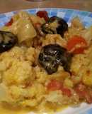 Coliflor al curry con leche de coco