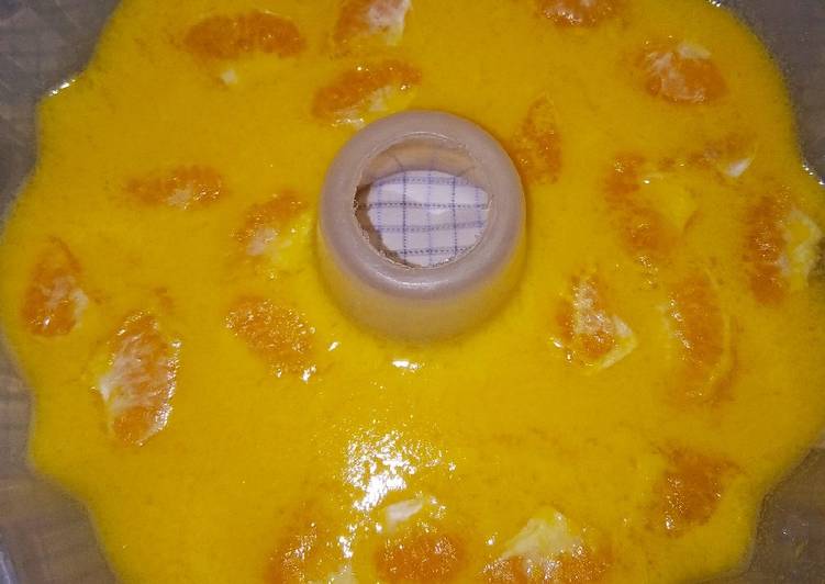 Puding lumut jeruk manis