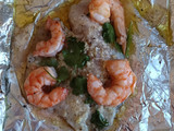 Filete al parmesano con camarones en la freidora de aire