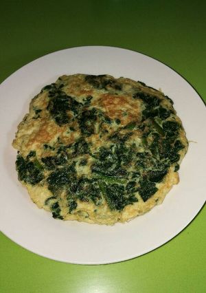 Una foto de Tortilla de espinacas con parmesano