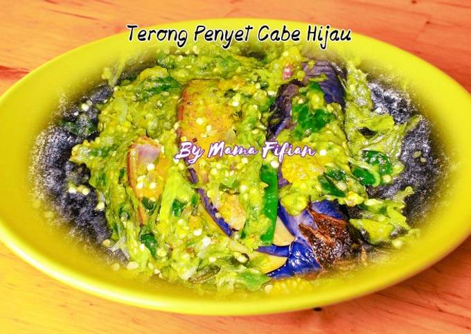 Resep Terong Penyet Cabe Hijau, Lezat Sekali