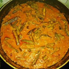 A picture of Lady finger gravy vegetable.