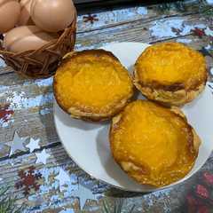 Portuguese Egg Tart Simple (tanpa whip cream)-レシピのメイン写真