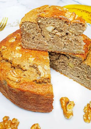 Foto de Bolo de Banana com Nozes e Aveia