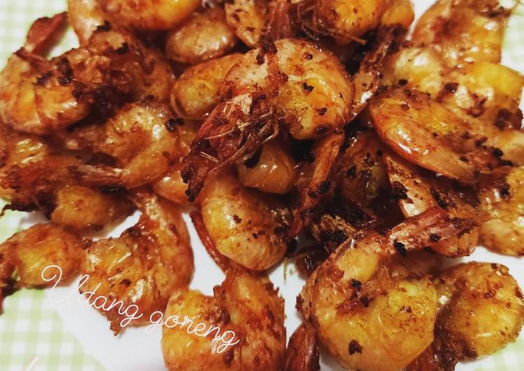 Resep masakan Udang goreng bumbu | Langkah Membuat Udang goreng bumbu Yang Paling Enak