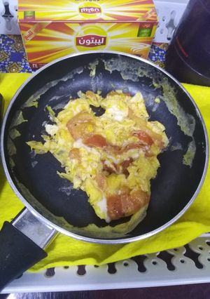 صورة لوصفة بيض بالطماطم المشوي