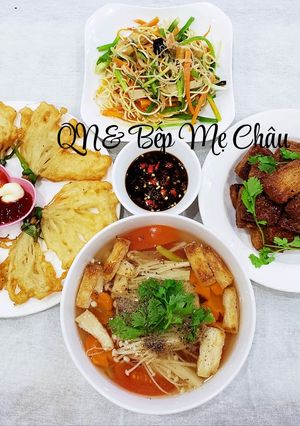 Hình của món Mâm cơm chay ngày mùng 1.