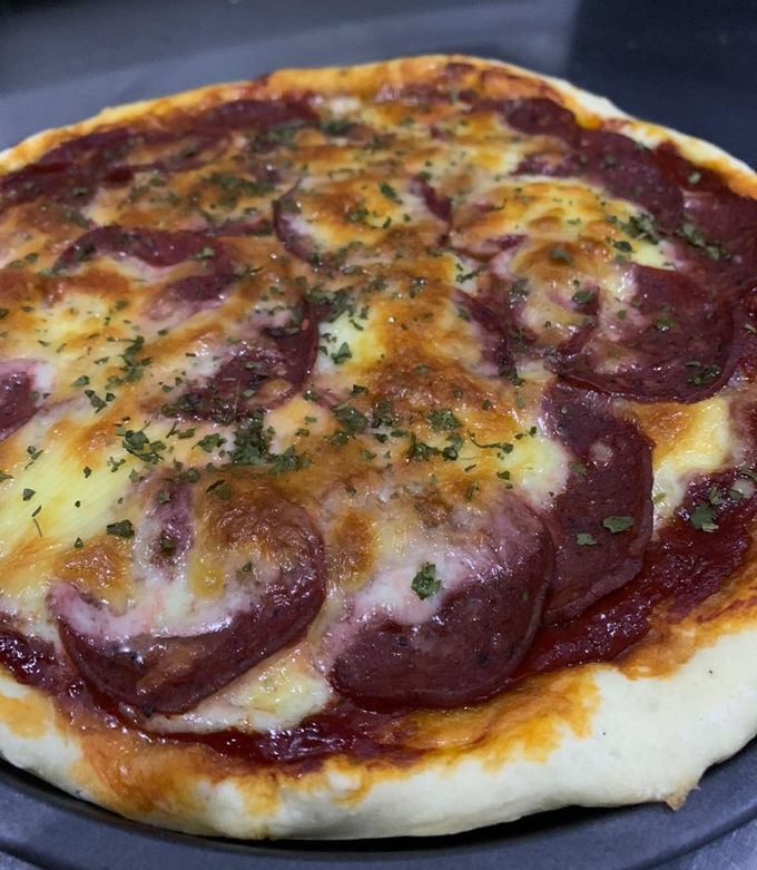 Foto resep Homemade Pizza Beef Pepperoni