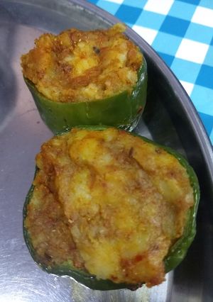 A picture of Stuffed capsicum.