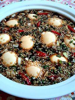 Hình của món Trứng ngâm nước tương.
