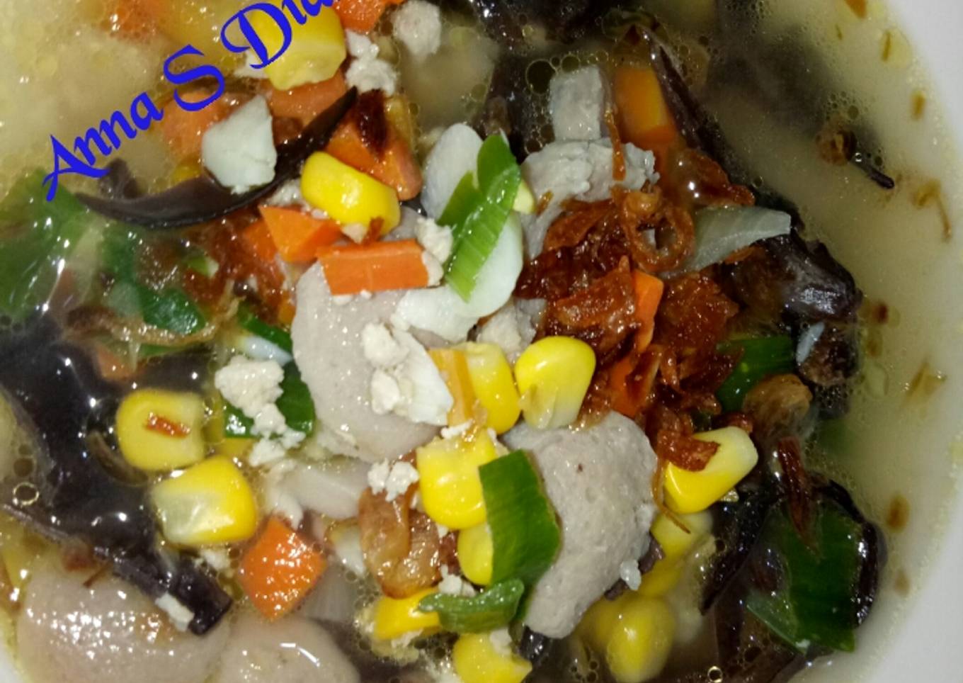 Sup Kimlo Bakso+Ayam Cincang