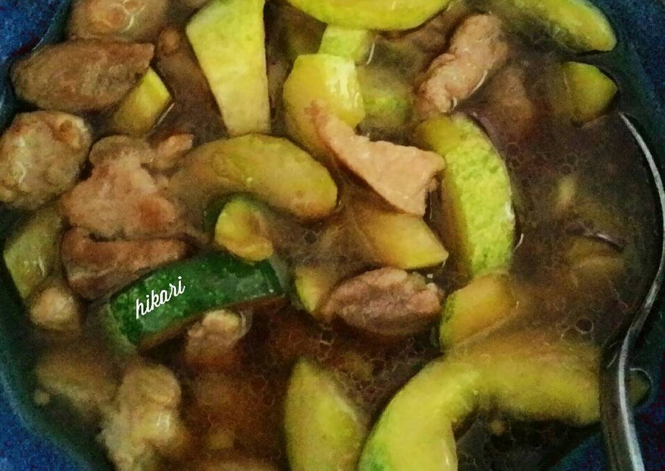 Tumis Timun Daging Babi