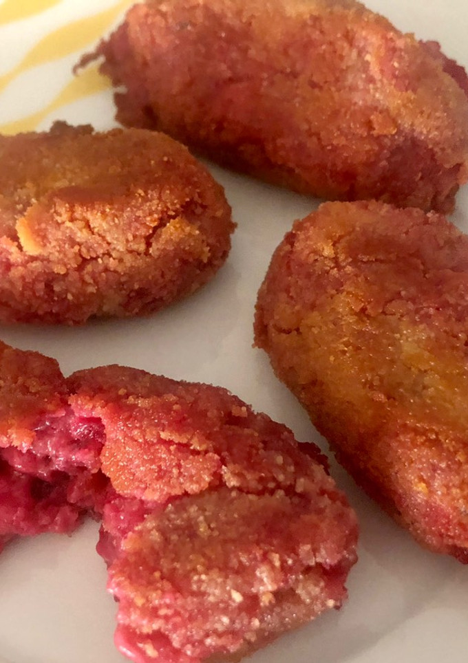 Una foto de Croquetas de remolacha y queso de cabra