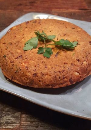 Una foto de Tortilla de patatas vegana