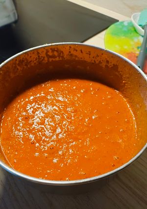Una foto de Salsa de tomate cherry en freidora de aire