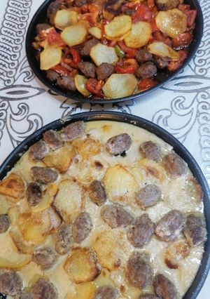 صورة لوصفة كفتة لحم خروف بالبندوره والطحينه