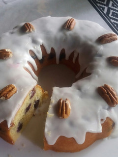Una foto de Budín de arándanos y nueces
