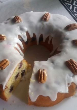 Una foto de Budín de arándanos y nueces