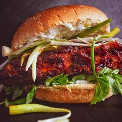 Gochujang & Hoisin Chicken Fusion Burger 🍔 A picture of Gochujang & Hoisin Chicken Fusion Burger 🍔.