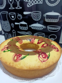 Foto resep Bolu tape Mawar (rose cake)