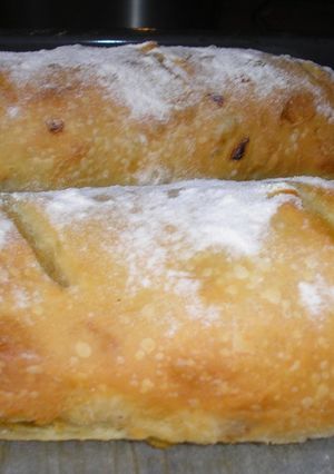Sült hagymás bagett recept fotója