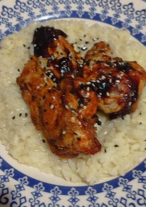 Una foto de Alitas de Pollo a la Barbacoa en Air Fryer