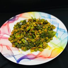 A picture of Bhindi masala fry / Ladies finger fry.