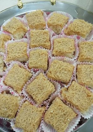 A picture of Vermicelli Cake/ Basbusa Shararia Cake.