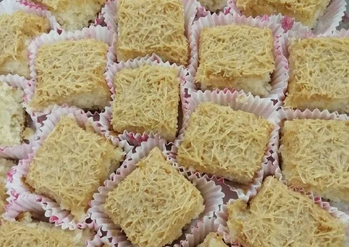 Steps to Prepare Perfect Vermicelli Cake/ Basbusa Shararia Cake