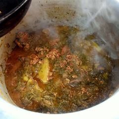 A picture of Palak gosht.