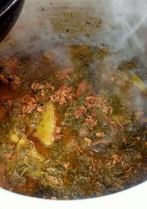 A picture of Palak gosht.