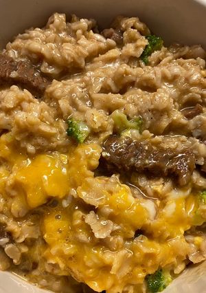 減脂食譜 - 滑蛋牛肉燕麥粥 的食譜成品照片