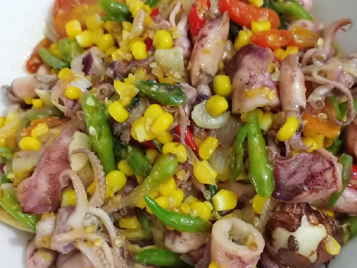 Langkah Mudah untuk Menyiapkan Resep  Cumi Asin jagung manis yang Bikin Ngiler, Menggugah Selera