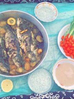 صورة لوصفة سمك مشوي بالصينية