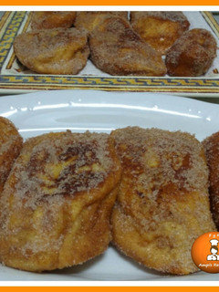 Una foto de Torrijas con azúcar y canela