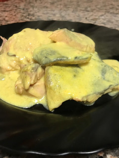 Una foto de Salmón en salsa