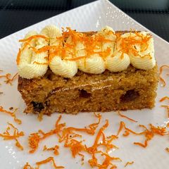 A picture of Carrot Cake With Cream Cheese Frosting.