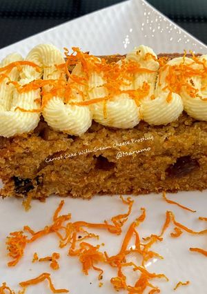 A picture of Carrot Cake With Cream Cheese Frosting.