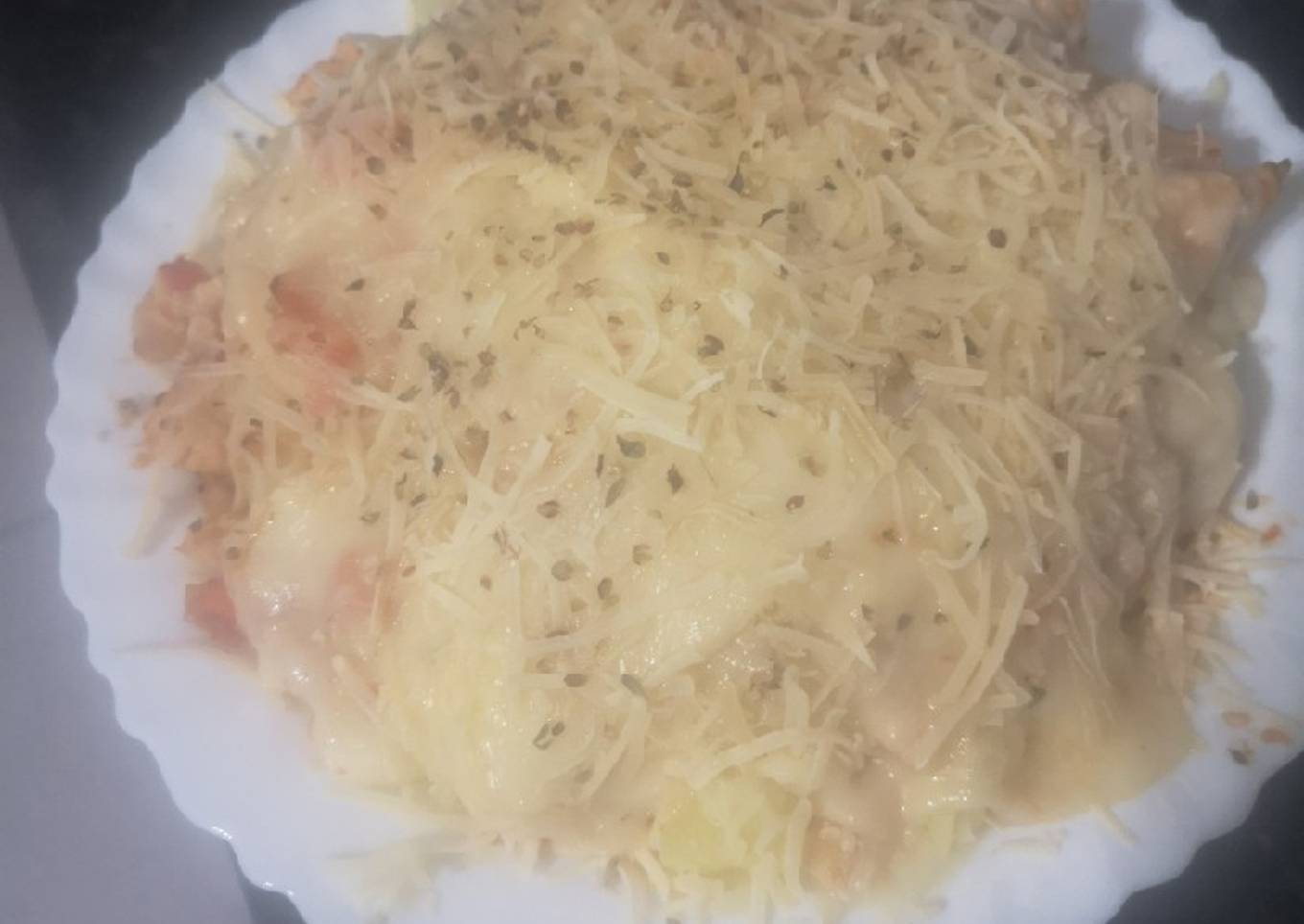 Lasaña casera de pollo