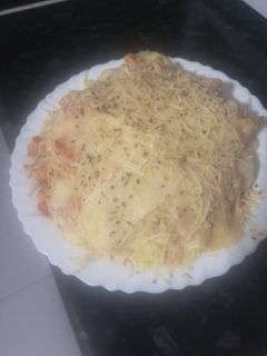 Una foto de Lasaña casera de pollo