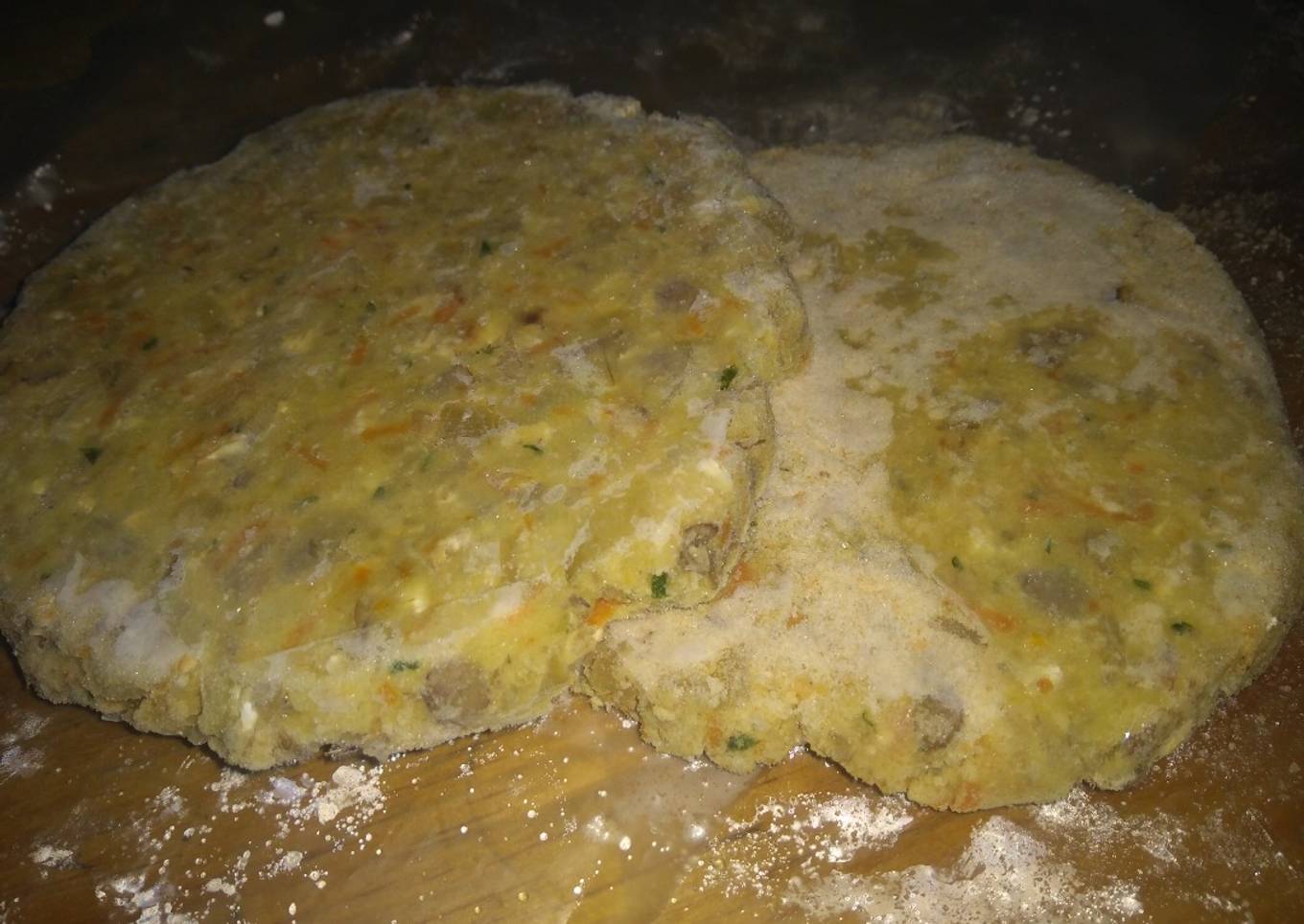 Medallones de papas y lentejas