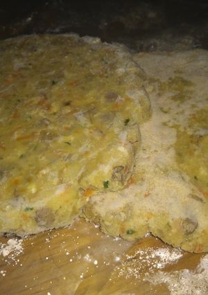 Una foto de Medallones de papas y lentejas